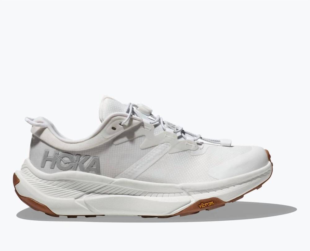 NEW HOKA women's transport wide sneakers in white / white